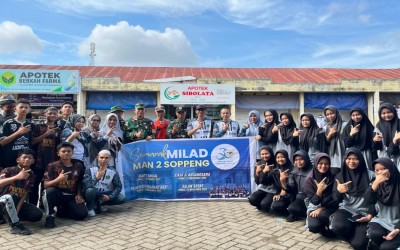Menuju Puncak Milad ke-30, MAN 2 Soppeng Bakti Sosial bersama Koramil Marioriawa